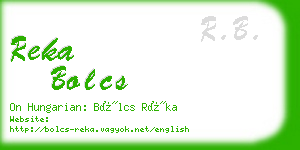 reka bolcs business card